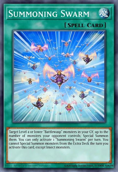 Summoning Swarm trading card