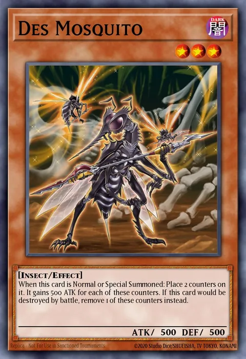 Des Mosquito trading card