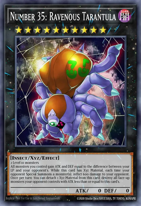 Number 35: Ravenous Tarantula trading card