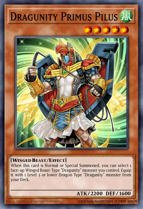 Dragunity Primus Pilus trading card