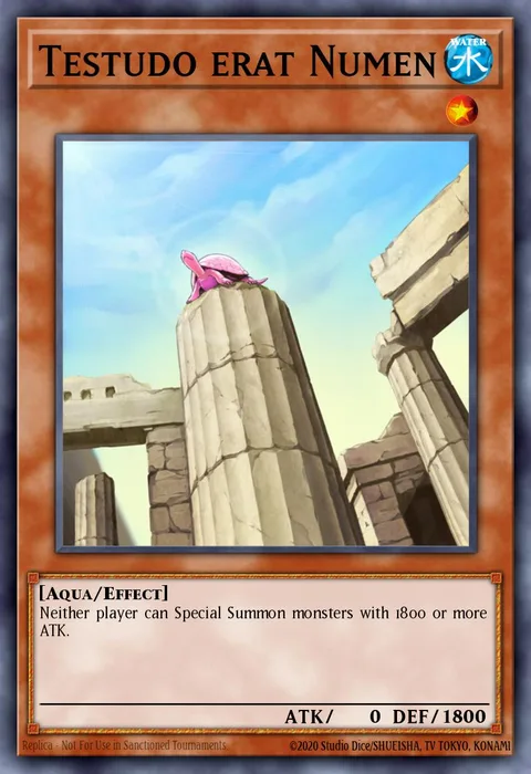 Testudo erat Numen trading card