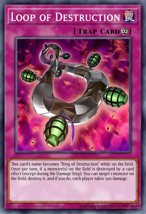 Loop of Destruction trading card