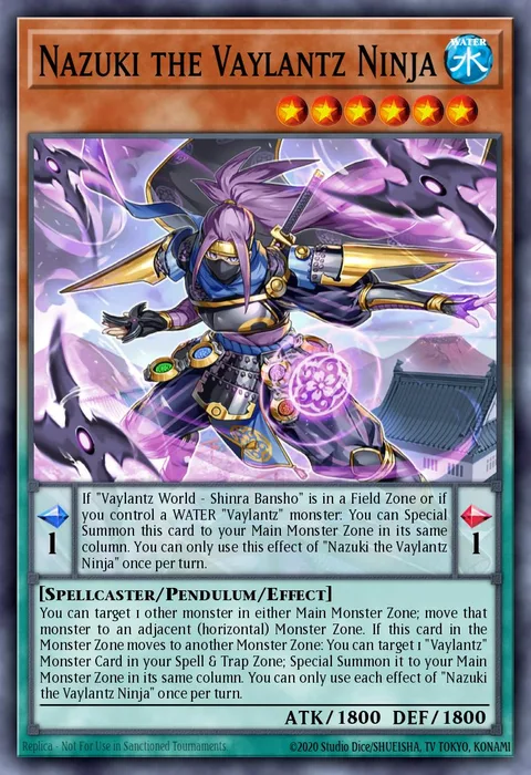 Nazuki the Vaylantz Ninja trading card