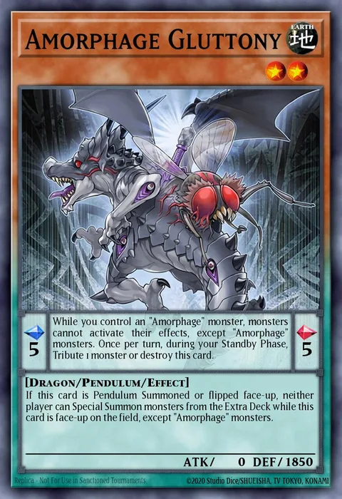 Amorphage Gluttony trading card