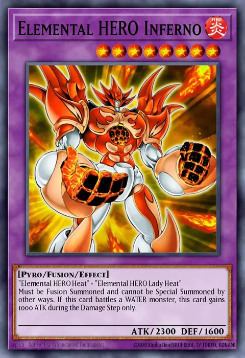 Elemental HERO Inferno trading card