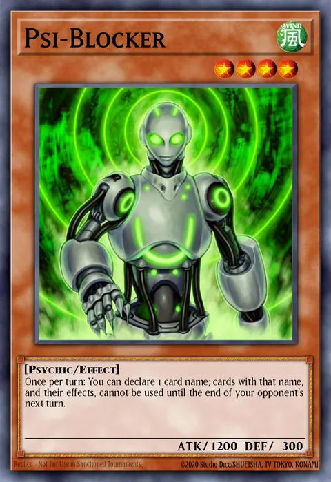 Psi-Blocker trading card
