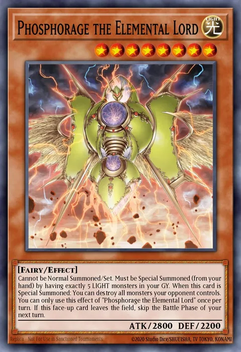 Phosphorage the Elemental Lord trading card