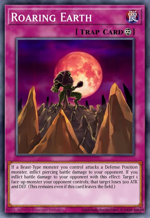 Roaring Earth trading card