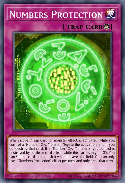 Numbers Protection trading card