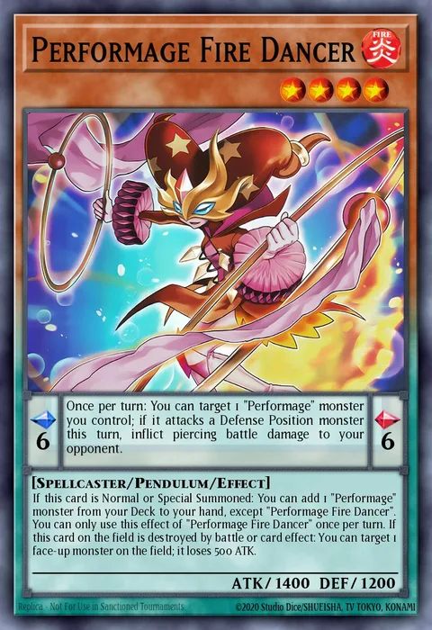 Performage Fire Dancer trading card
