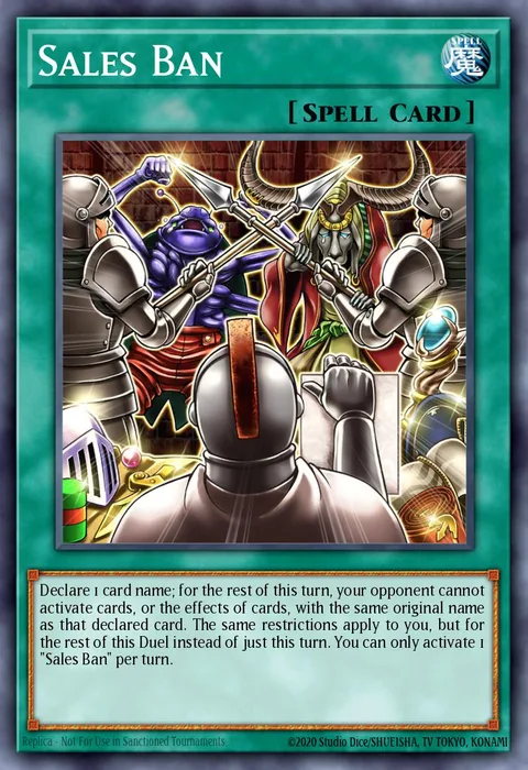 Sales Ban trading card