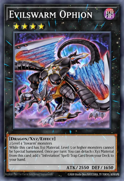 Evilswarm Ophion trading card