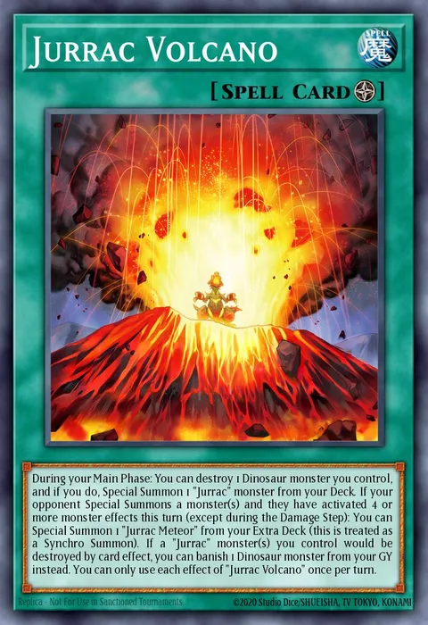 Jurrac Volcano trading card