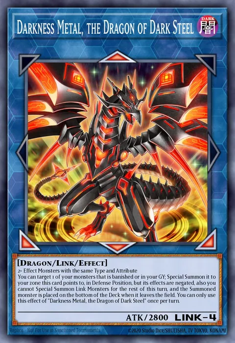 Darkness Metal, the Dragon of Dark Steel trading card