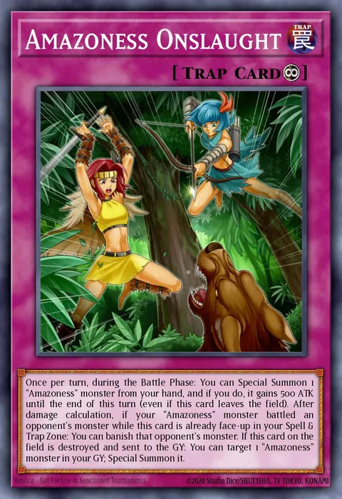 Amazoness Onslaught trading card