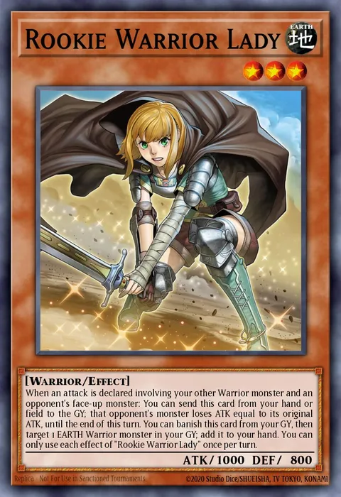Rookie Warrior Lady trading card