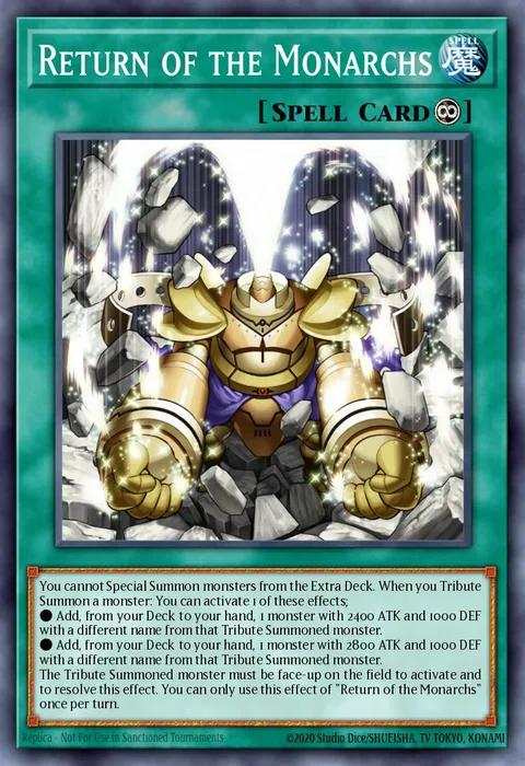 Return of the Monarchs trading card