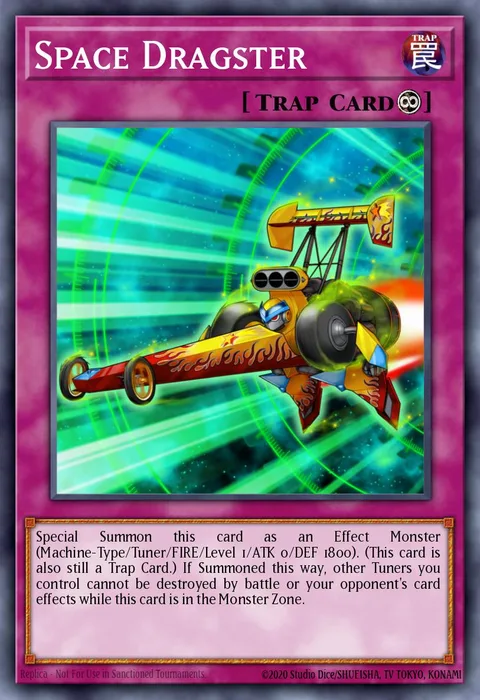 Space Dragster trading card