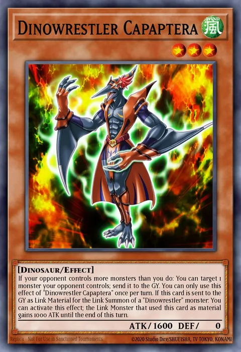 Dinowrestler Capaptera trading card