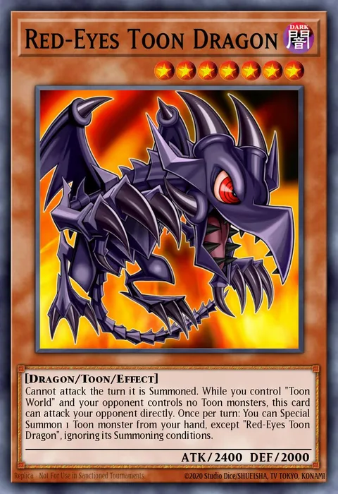Red-Eyes Toon Dragon trading card