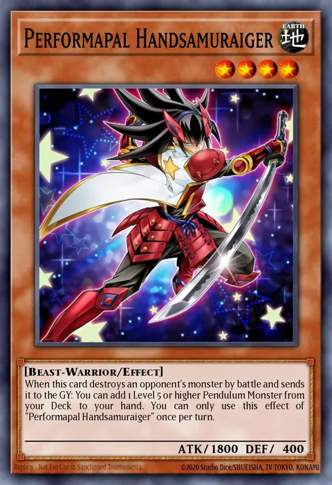 Performapal Handsamuraiger trading card