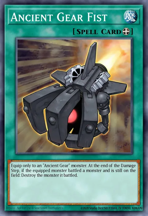 Ancient Gear Fist trading card