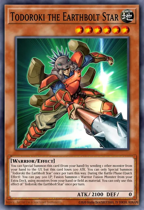 Todoroki the Earthbolt Star trading card