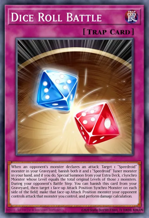 Dice Roll Battle trading card