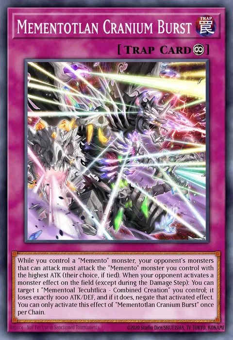 Mementotlan Cranium Burst trading card