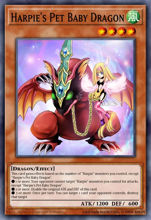 Harpie's Pet Baby Dragon trading card