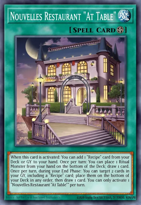 Nouvelles Restaurant "At Table" trading card