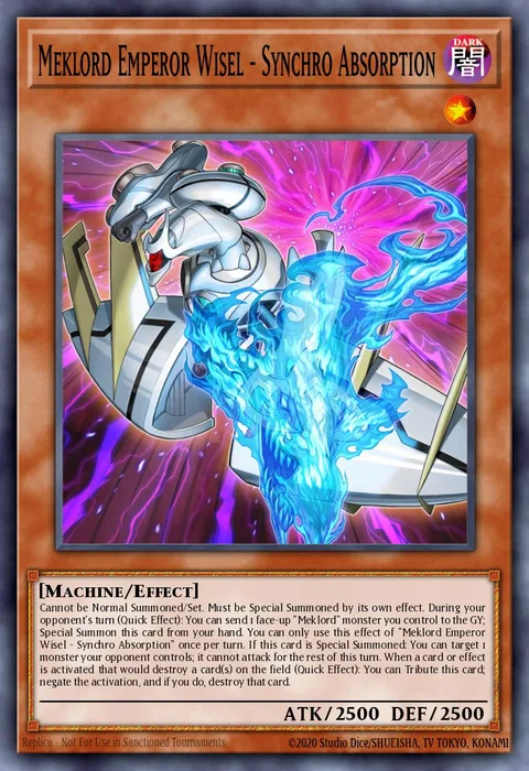 Meklord Emperor Wisel - Synchro Absorption trading card
