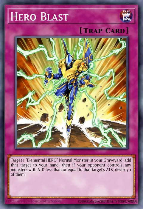 Hero Blast trading card