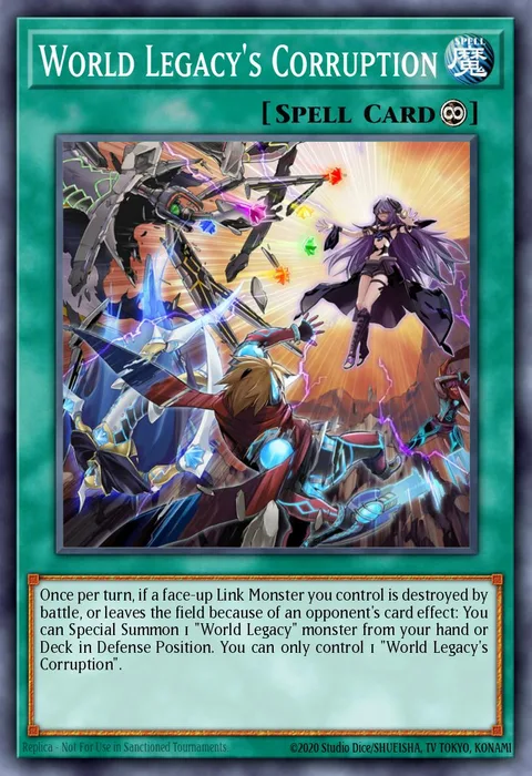 World Legacy's Corruption trading card