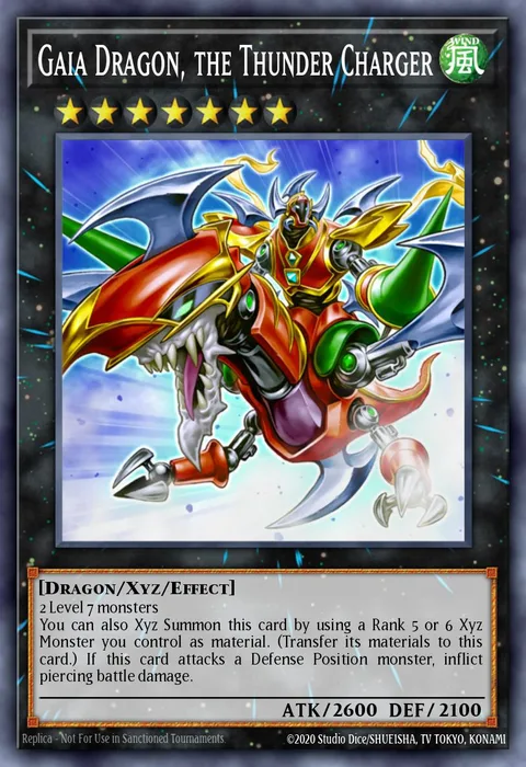 Gaia Dragon, the Thunder Charger trading card