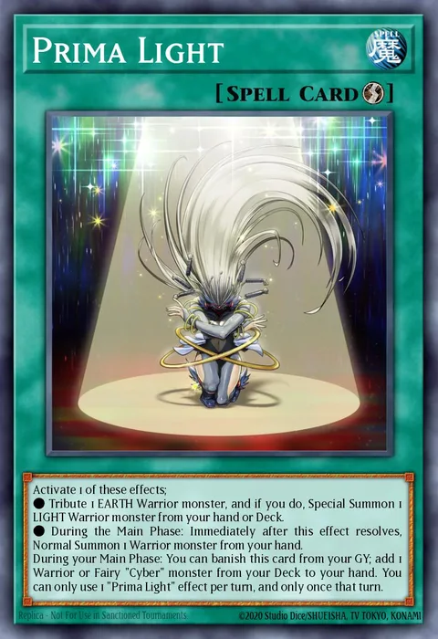 Prima Light trading card