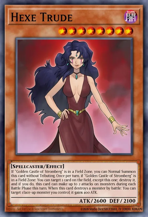 Hexe Trude trading card