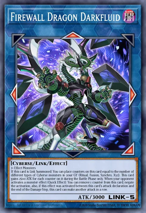 Firewall Dragon Darkfluid trading card