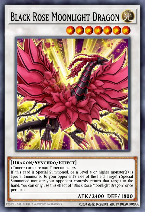 Black Rose Moonlight Dragon trading card