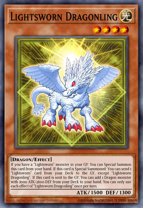 Lightsworn Dragonling trading card