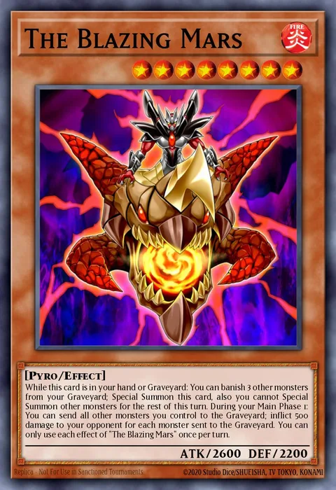 The Blazing Mars trading card