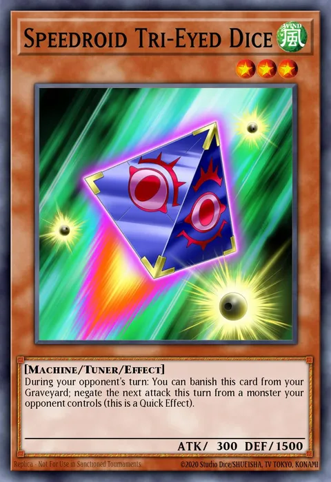 Speedroid Tri-Eyed Dice trading card