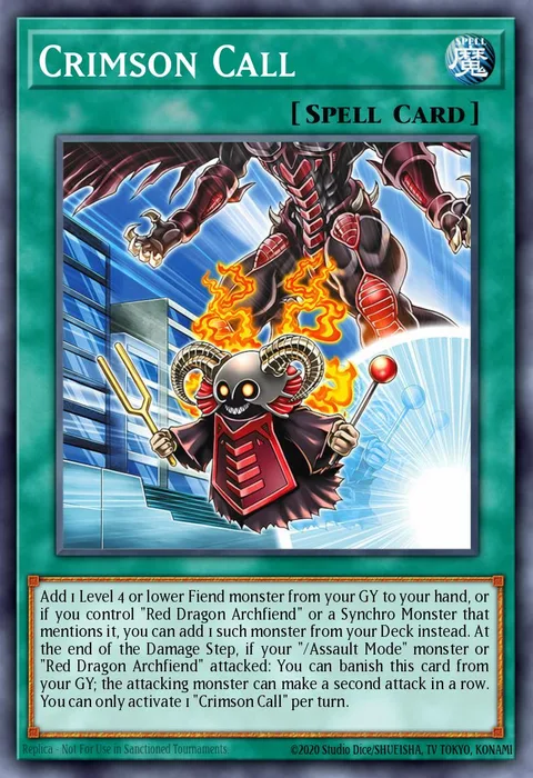 Crimson Call trading card