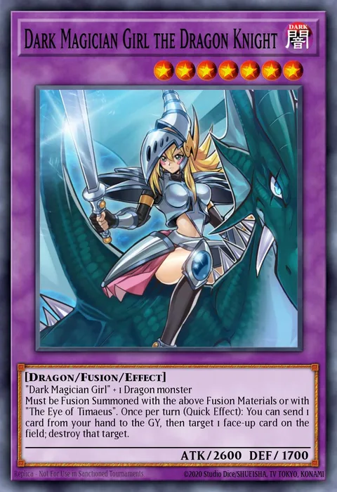 Dark Magician Girl the Dragon Knight trading card
