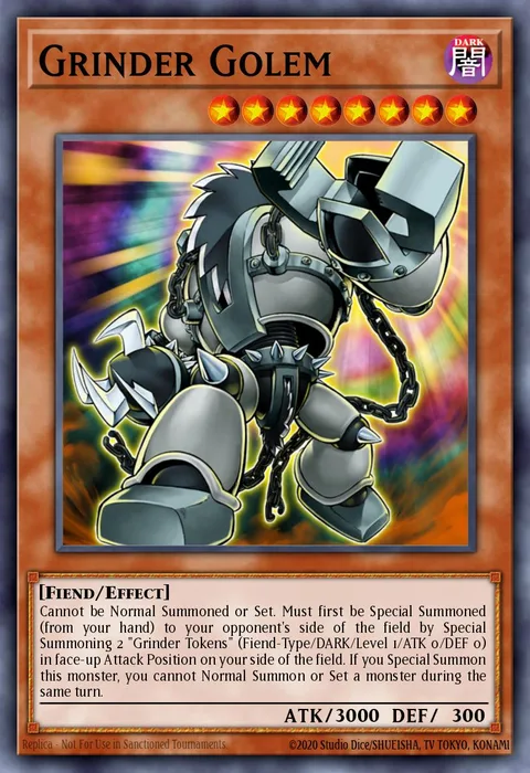 Grinder Golem trading card