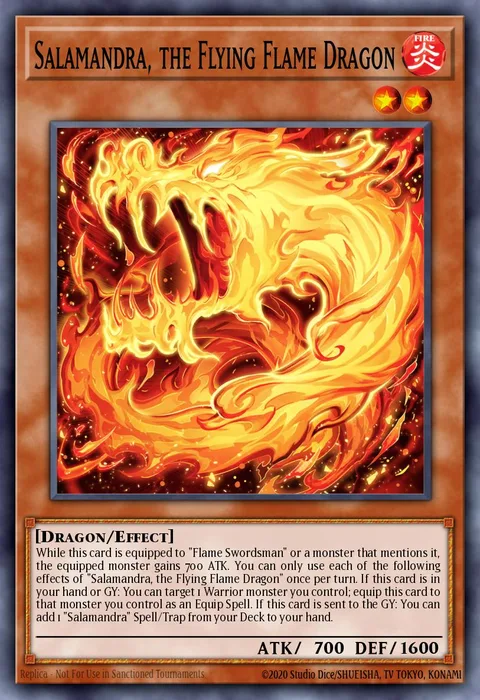 Salamandra, the Flying Flame Dragon trading card