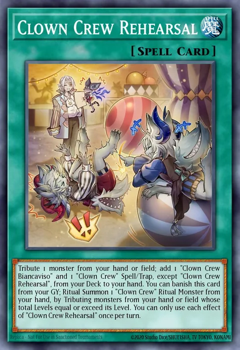 Clown Crew Rehearsal trading card