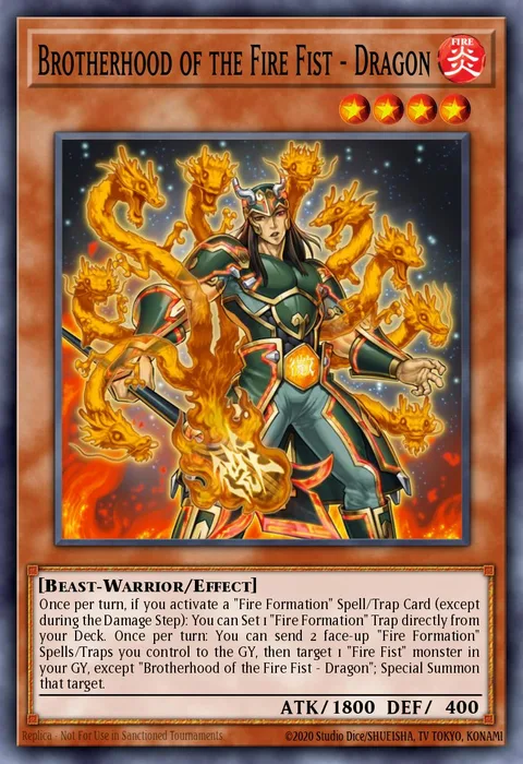 Brotherhood of the Fire Fist - Dragon trading card