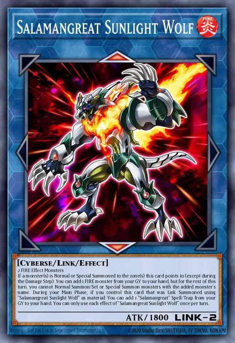 Salamangreat Sunlight Wolf trading card
