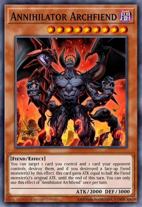 Annihilator Archfiend trading card